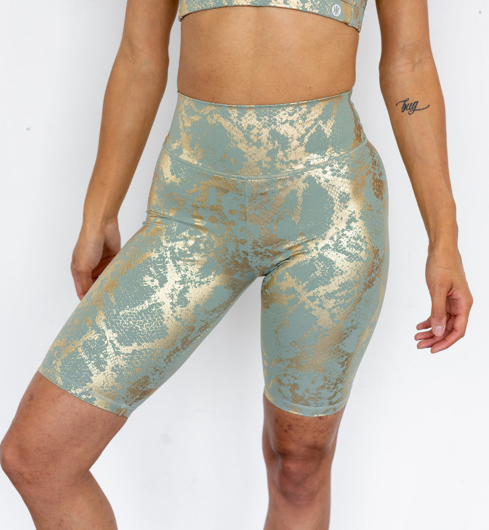 Astoria Luxe Metallic Series Short - Taupe Green