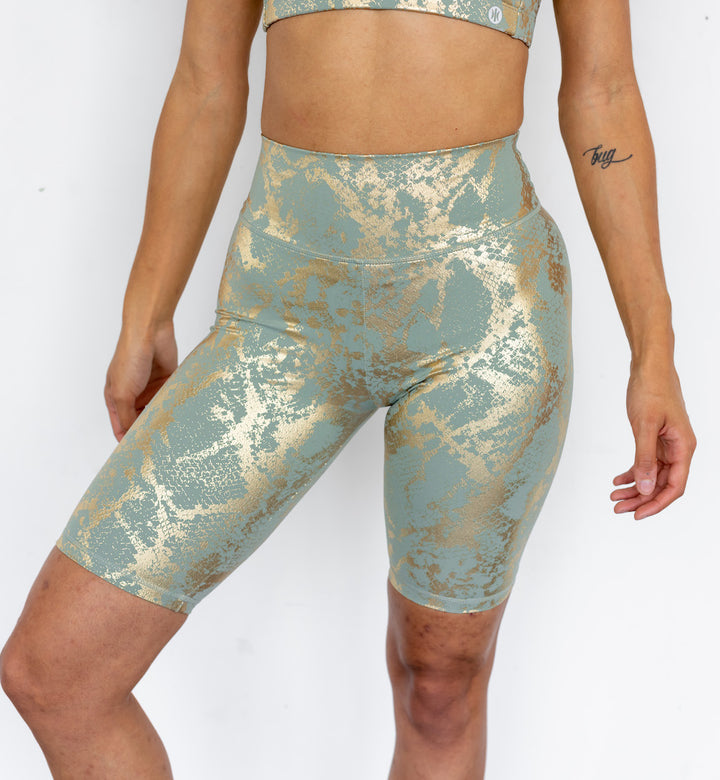 Astoria Luxe Metallic Series Short - Taupe Green