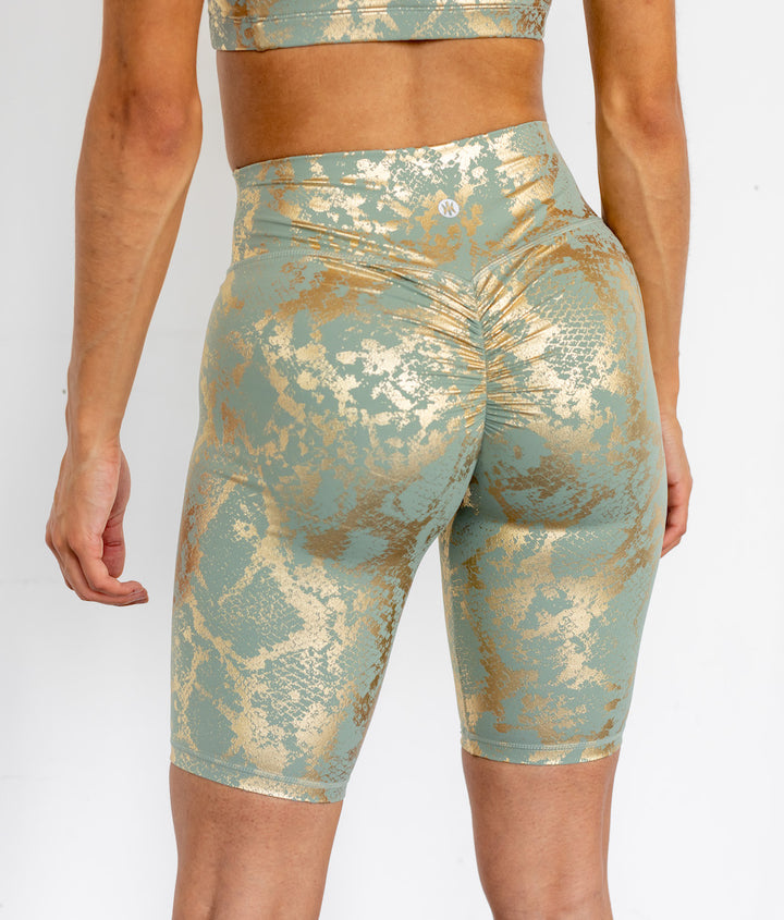 Astoria Luxe Metallic Series Short - Taupe Green