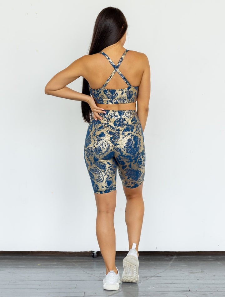 Astoria Luxe Metallic Series Short - Navy/Gold
