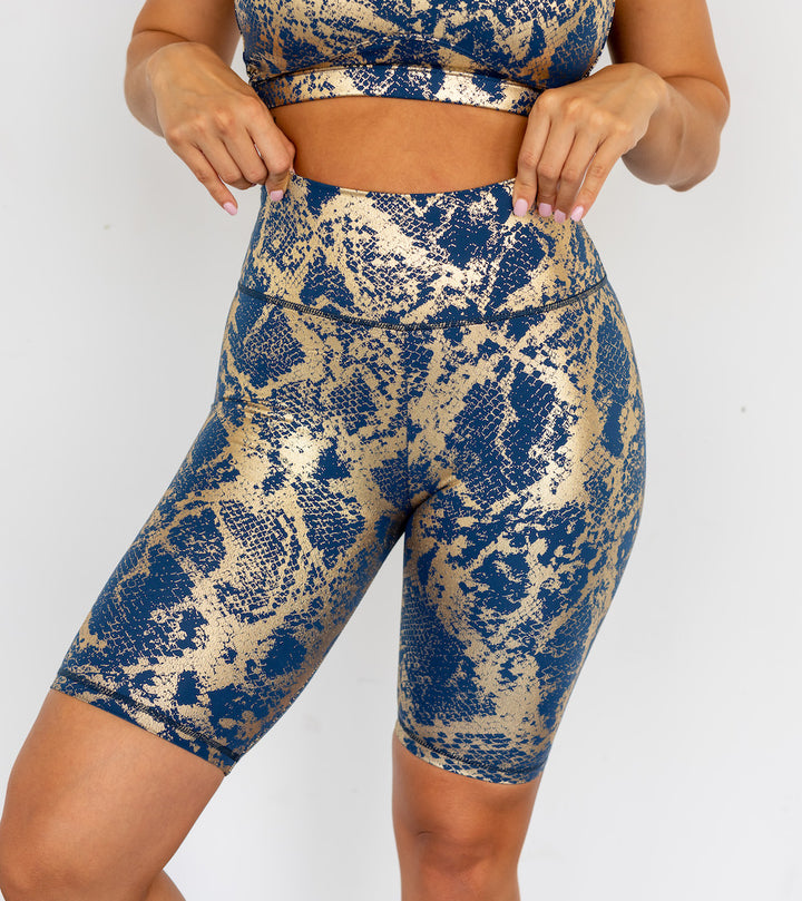 Astoria Luxe Metallic Series Short - Navy/Gold