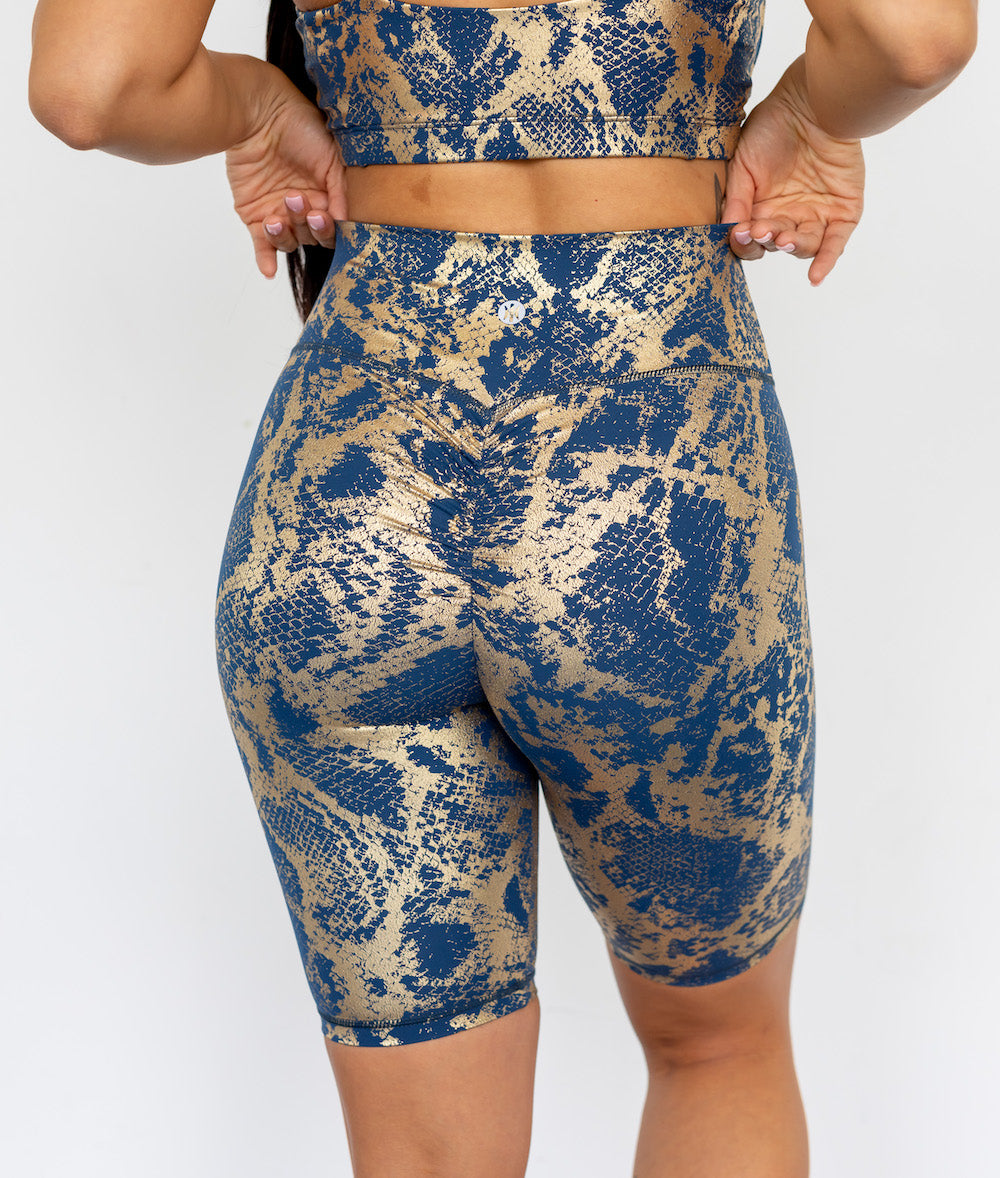 Astoria Luxe Metallic Series Short - Navy/Gold