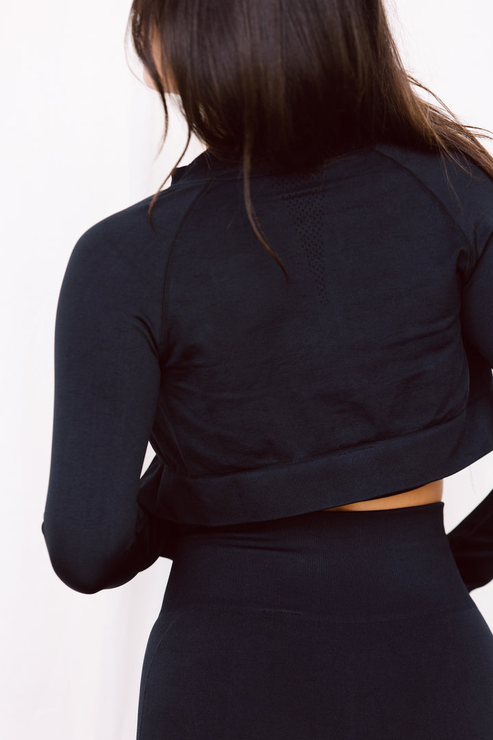 Astoria Velocity Seamless Zip Up - Black