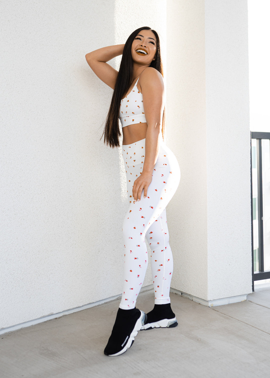 Astoria Luxe Blossom Full Length Legging - Rose